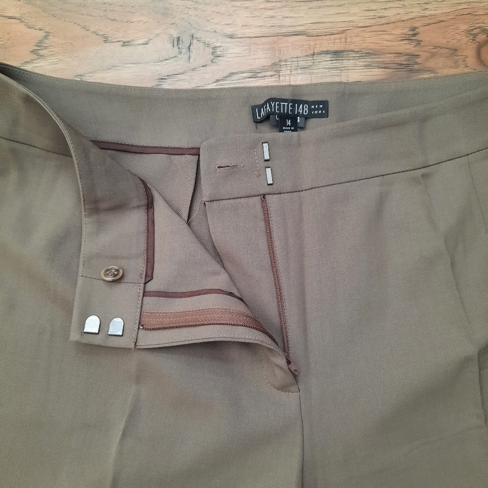Lafayette 148 Stretch Virgin Wool Barrow Dress Pants - Picture 3 of 16